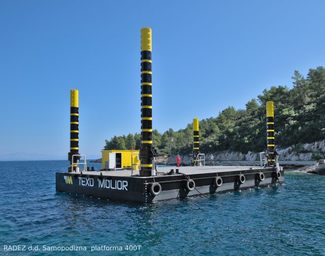 Launching of self-elevating floating platform