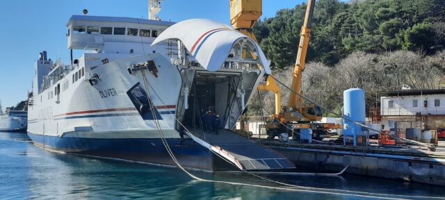 RECONSTRUCTION OF THE BOW RAMP ON THE SHIP OLIVER